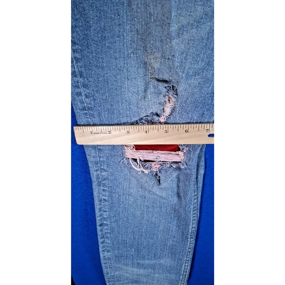 ARTMEETSCHAOS Men's Distressed Skinny Jeans Size 36 Light Wash Ripped Pants
